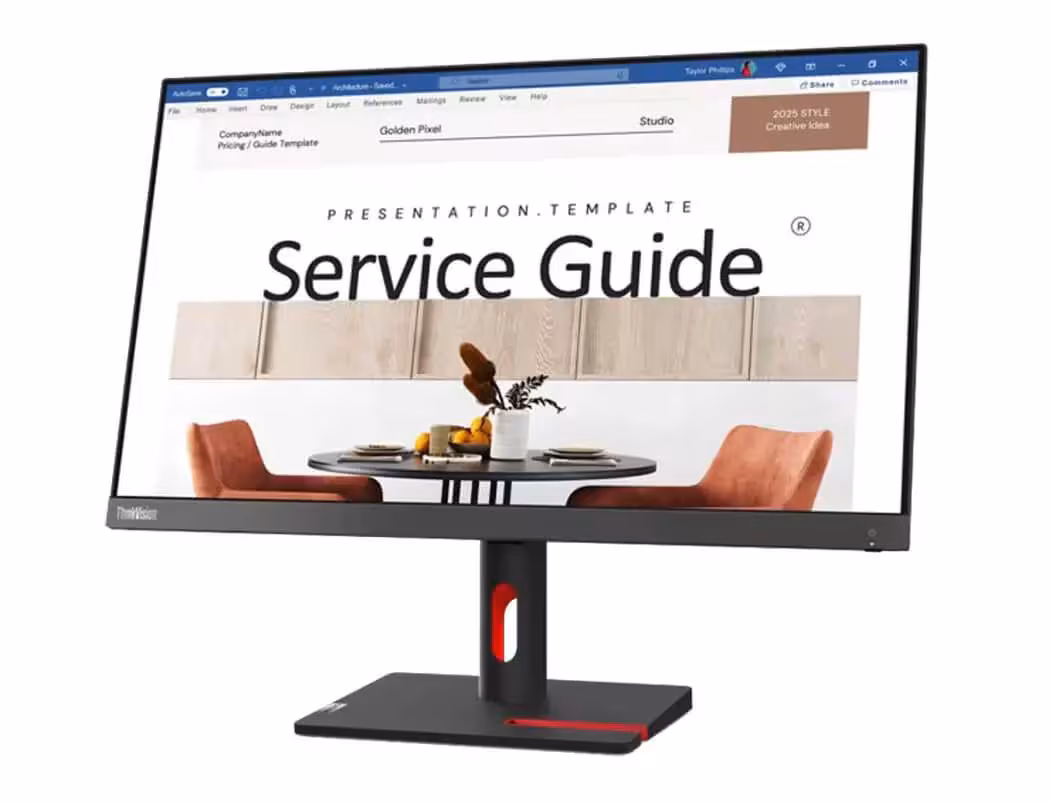 LENOVO ThinkVision S24i-30 23.8" IPS Full HD Monitor (63DEKAR3WW) with HDMI, VGA, 3 Years Warranty - Image 3