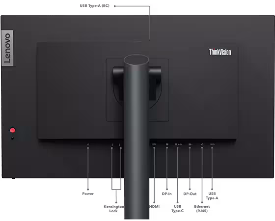 Lenovo ThinkVision P24H-30 23.8" QHD IPS Monitor with USB Type-C, 3-Year Warranty - Image 5