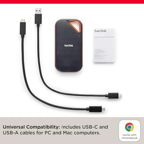 Sandisk Extreme Pro Portable SSD SDSSDE81-1T00-G25 - 1TB, Up to 2000MB/s, USB-C, USB 3.2 Gen 2x2 - Image 10