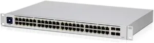 Ubiquiti Networks UniFi USW48POE Managed L2 Gigabit Ethernet Switch with PoE, 1U Stainless Steel