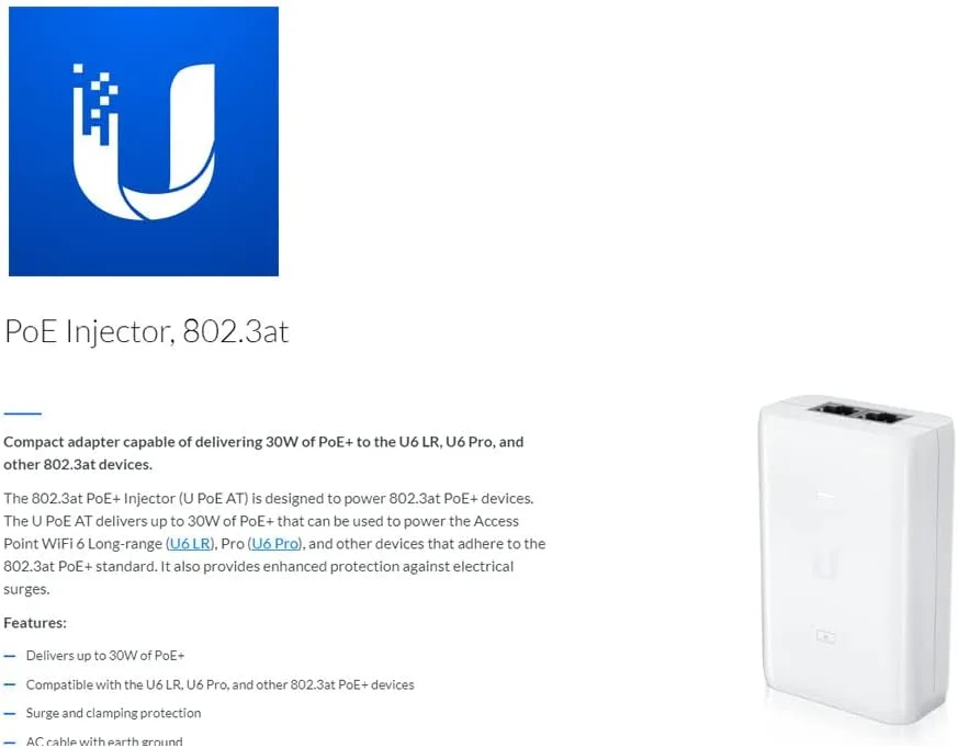 Ubiquiti Networks U-POE-at PoE Injector 30W for 802.3at PoE+ Devices, Compatible with U6-LR and U6-Pro - Image 8