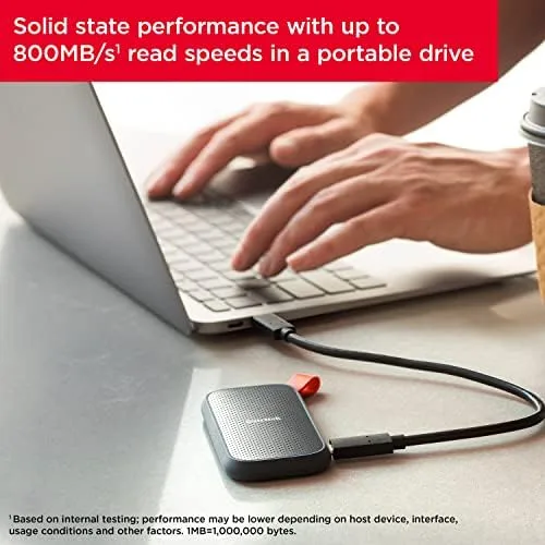 SanDisk Portable SSD SDSSDE30-2T00-G26 - 2TB, USB-C, USB 3.2 Gen 2, Up to 800MB/s - Image 7