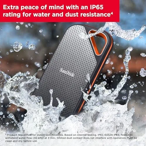 Sandisk Extreme Pro Portable SSD SDSSDE81-1T00-G25 - 1TB, Up to 2000MB/s, USB-C, USB 3.2 Gen 2x2 - Image 12