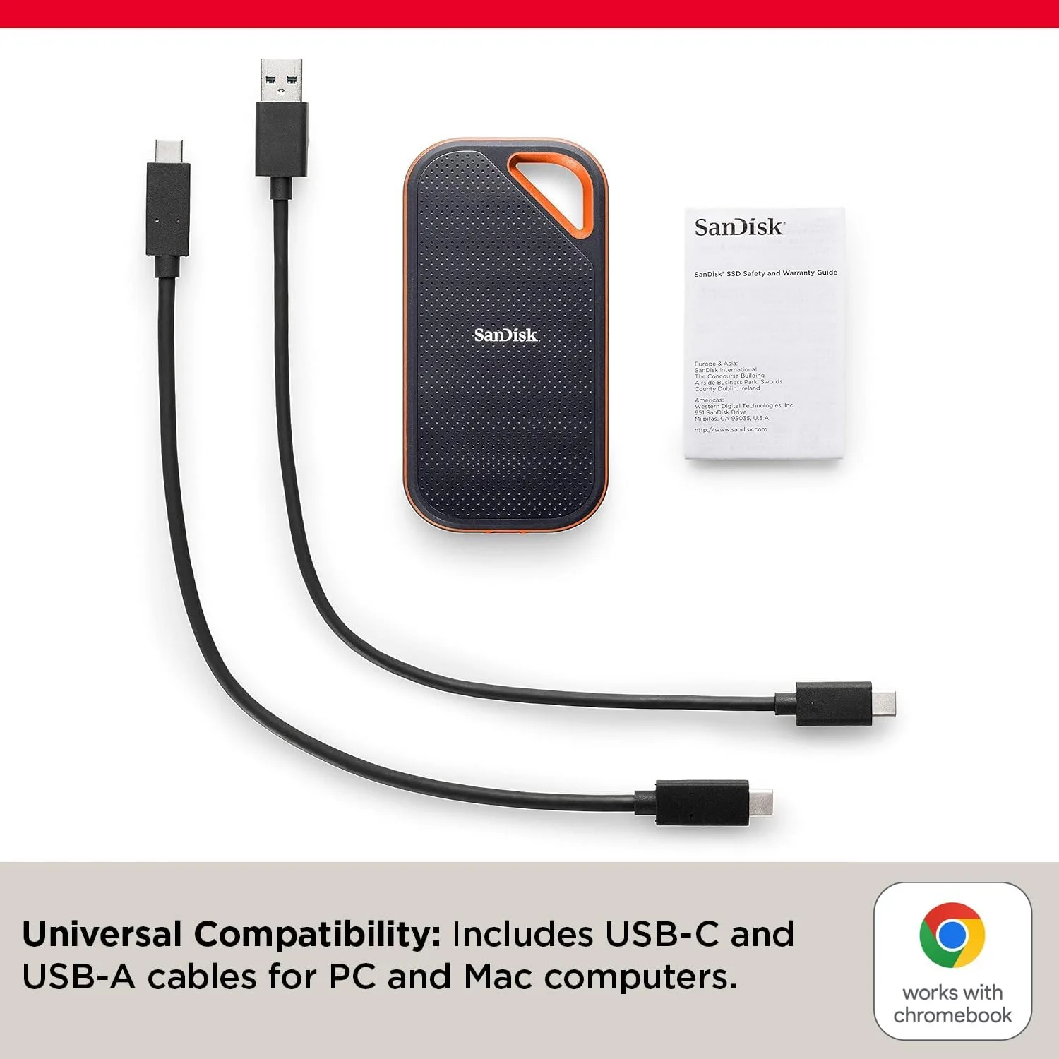 Sandisk Extreme Pro Portable SSD SDSSDE81-1T00-G25 - 1TB, Up to 2000MB/s, USB-C, USB 3.2 Gen 2x2 - Image 4