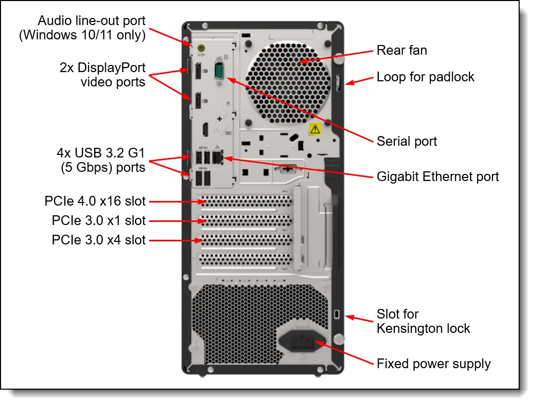 Lenovo ThinkSystem ST50 V2 Tower Server with Intel Xeon E-2324G, 16GB RAM, 2TB Storage, 500W PSU (7D8JA045EA) - Image 3