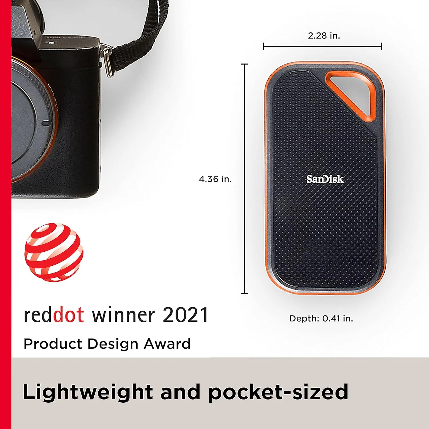 Sandisk Extreme Pro Portable SSD SDSSDE81-1T00-G25 - 1TB, Up to 2000MB/s, USB-C, USB 3.2 Gen 2x2 - Image 3