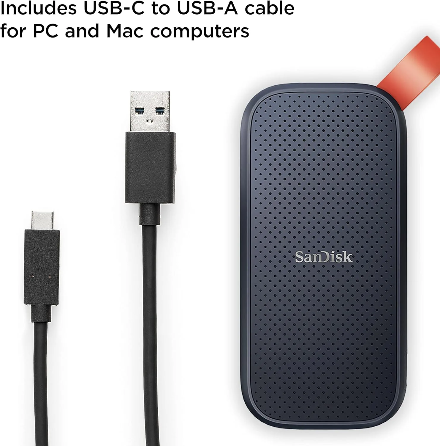SanDisk Portable SSD SDSSDE30-2T00-G26 - 2TB, USB-C, USB 3.2 Gen 2, Up to 800MB/s - Image 3