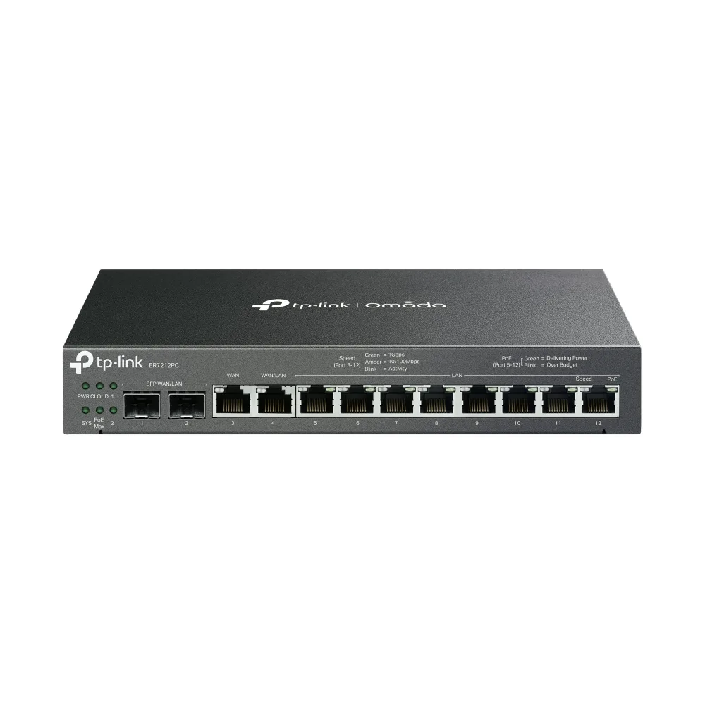 TP-Link Omada ER7212PC Gigabit VPN Gateway with Dual-Core CPU, 2GB DDR4 RAM, 8GB Storage - Image 2