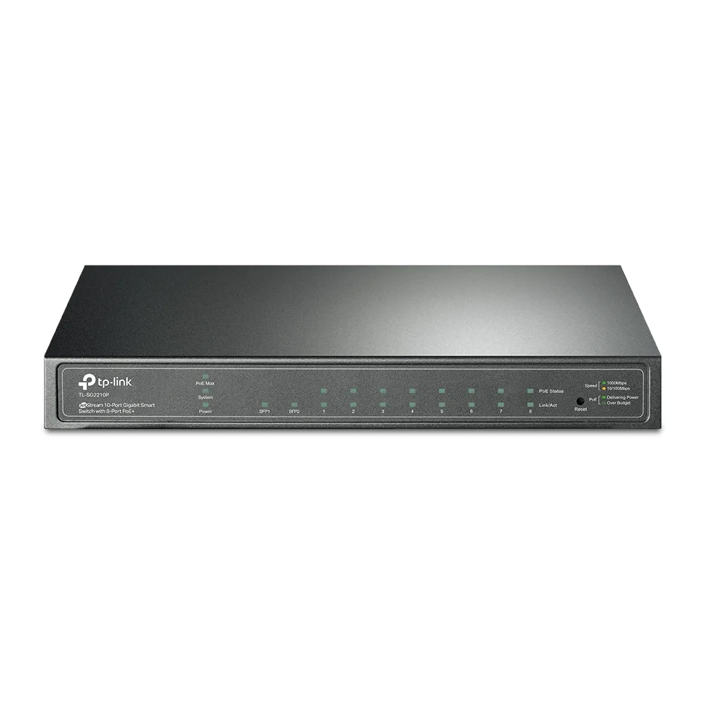 TP-Link JetStream TL-SG2210P 10-Port Gigabit Smart Switch with 8-Port PoE+ - Image 2