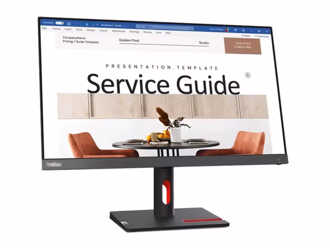 LENOVO ThinkVision S24i-30 23.8" IPS Full HD Monitor (63DEKAR3WW) with HDMI, VGA, 3 Years Warranty - Image 2