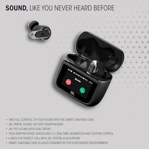 JBL Tour Pro 3 True Wireless Earbuds with Bluetooth, 40h Playback, Noise Cancelling, and JBL Spatial 360 - Image 8