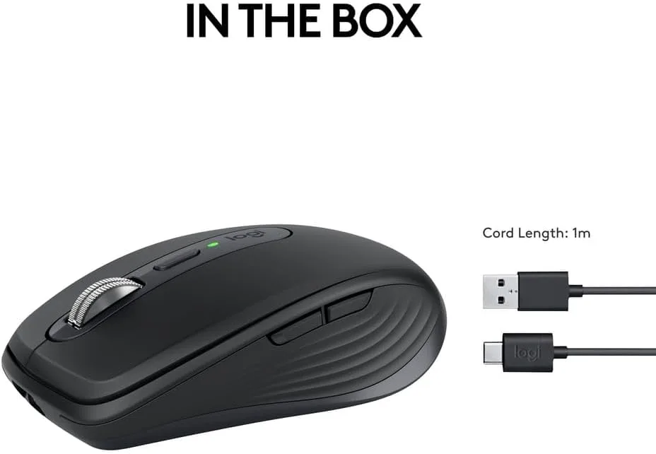 Logitech MX Anywhere 3S Wireless Mouse with 8K DPI, USB-C, Bluetooth, Programmable Buttons - Image 9