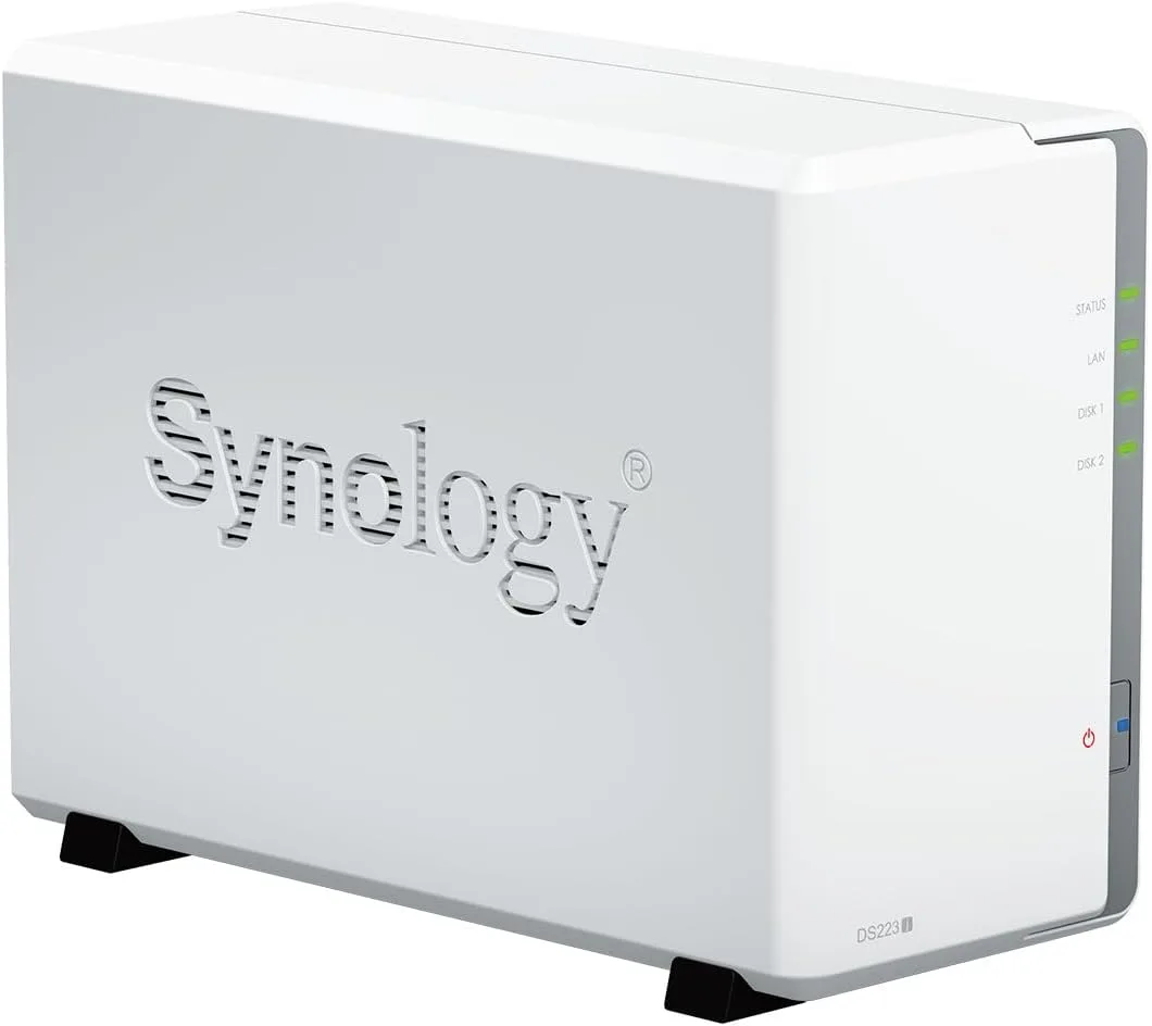 Synology DS223j 2-Bay DiskStation NAS with Realtek RTD1619B 4-Core 1.7 GHz CPU, 1GB DDR4 RAM, 1x RJ-45 1GbE LAN Port - 12TB Bundle (2x 6TB WD Red Plus) - Image 4