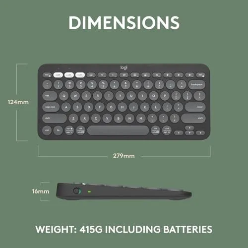Logitech Pebble Keys 2 K380s Multi-Device Bluetooth Wireless Keyboard with Customizable Shortcuts, Slim and Portable - Image 12