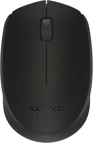 Logitech M171 Wireless Mouse with 2.4 GHz USB Mini Receiver, Optical Tracking, 12-Month Battery Life - Black