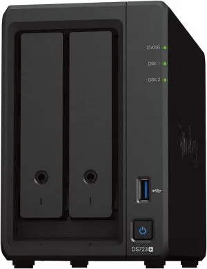 Synology DS723+ 16TB 2-Bay Desktop NAS with 2 x 8TB HAT3300 Drives