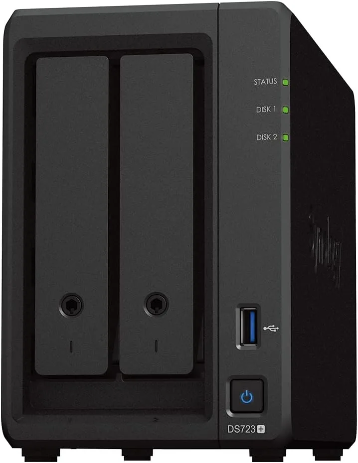 Synology DS723+ 16TB 2-Bay Desktop NAS with 2 x 8TB HAT3300 Drives