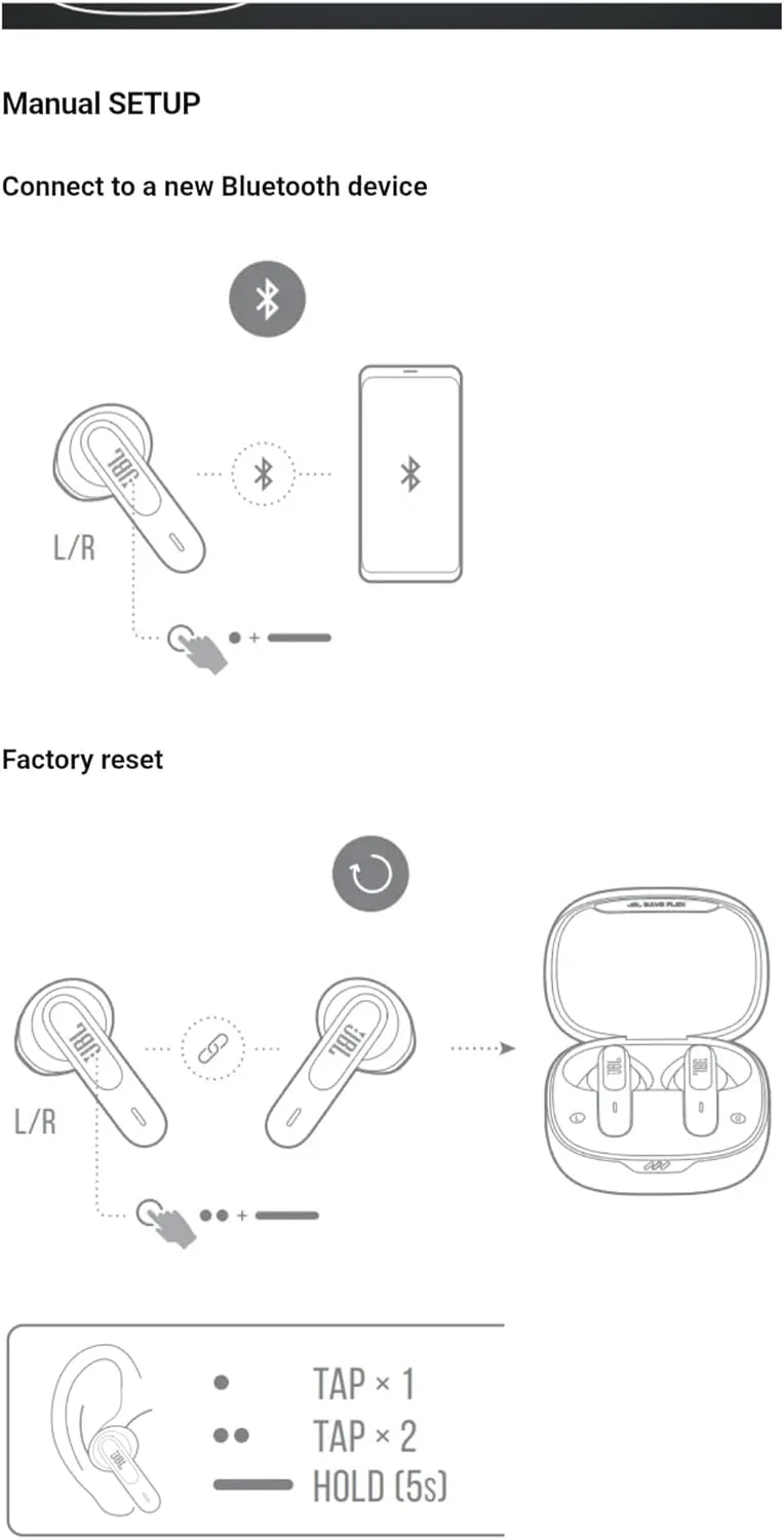 JBL Wave Flex True Wireless Earbuds JBLWFLEXBLU with Deep Bass, 32H Battery, Smart Ambient, and VoiceAware - Image 8