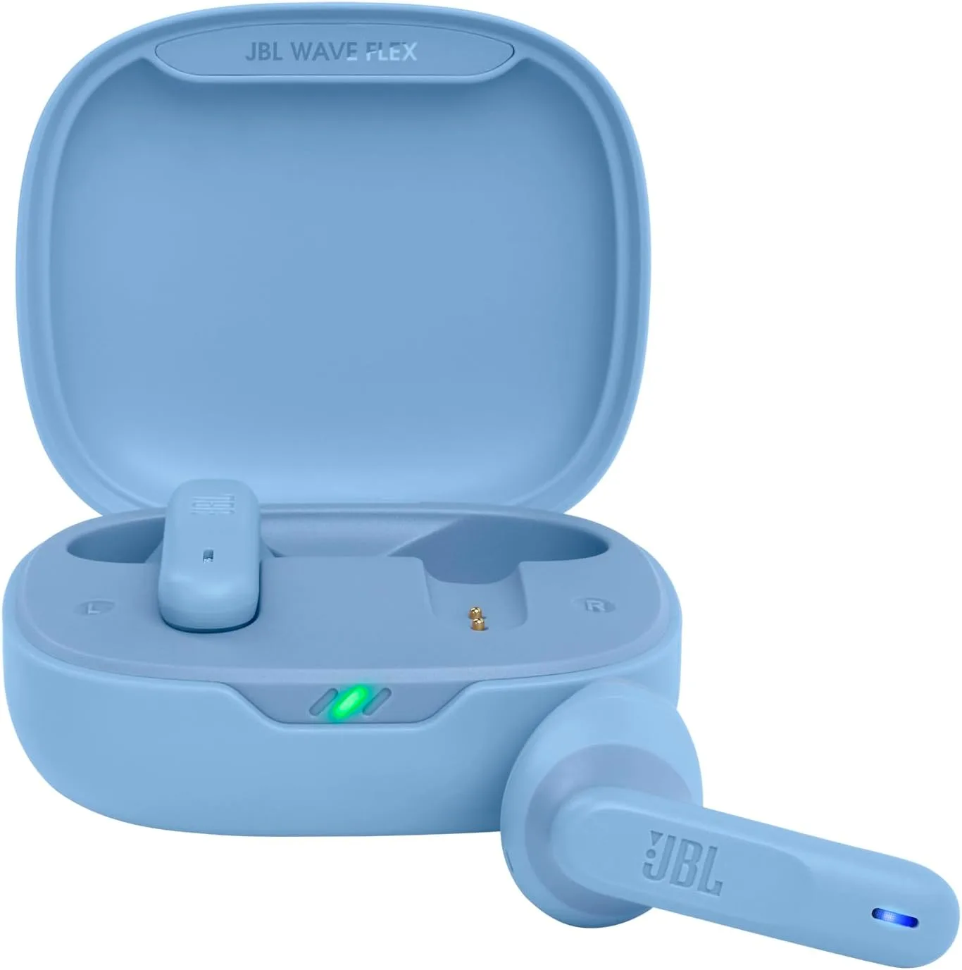 JBL Wave Flex True Wireless Earbuds JBLWFLEXBLU with Deep Bass, 32H Battery, Smart Ambient, and VoiceAware