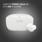 JBL Wave Buds 2 True Wireless Earbuds JBLWBUDS2WHT with Bluetooth 5.3, 40H Battery, 4-Mic Technology