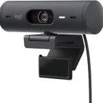 Logitech Brio 500 Webcam - Full HD, Auto Light Correction, Dual Noise Reduction Mics, USB-C