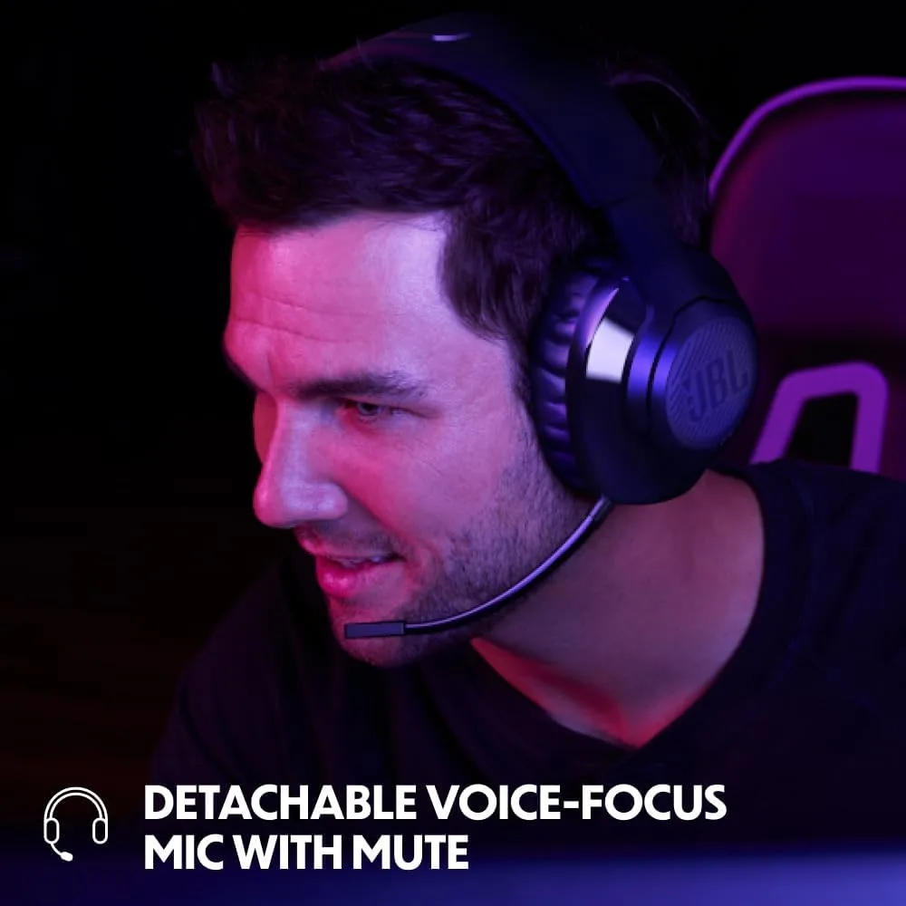 JBL Quantum 350 Wireless Gaming Headset with Detachable Boom Mic, 2.4GHz Wireless, 22H Battery - Image 7