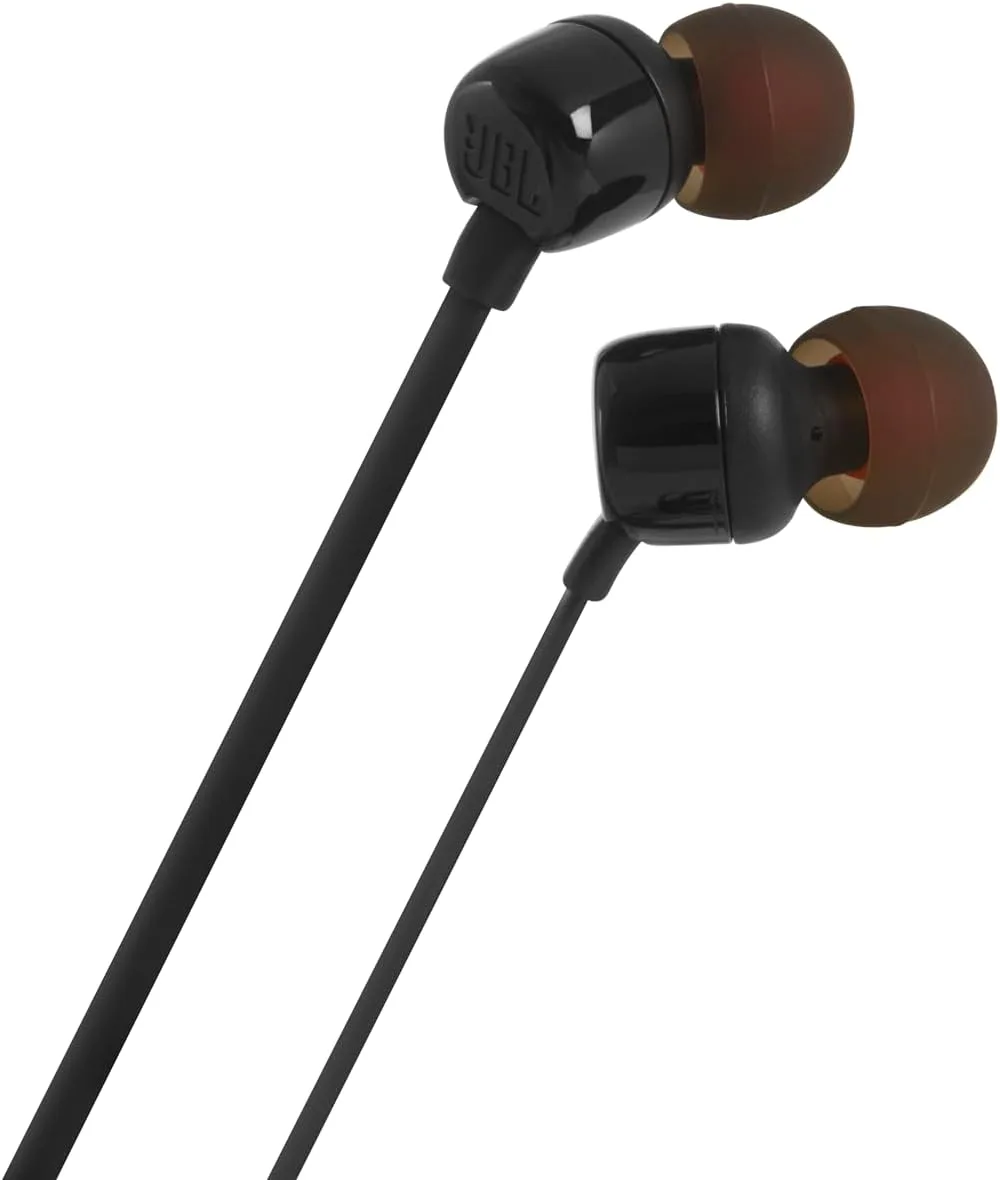 JBL Tune 110 Wired In-Ear Headphones JBLT110BLK with Pure Bass Sound and 1-Button Remote/Mic - Image 4