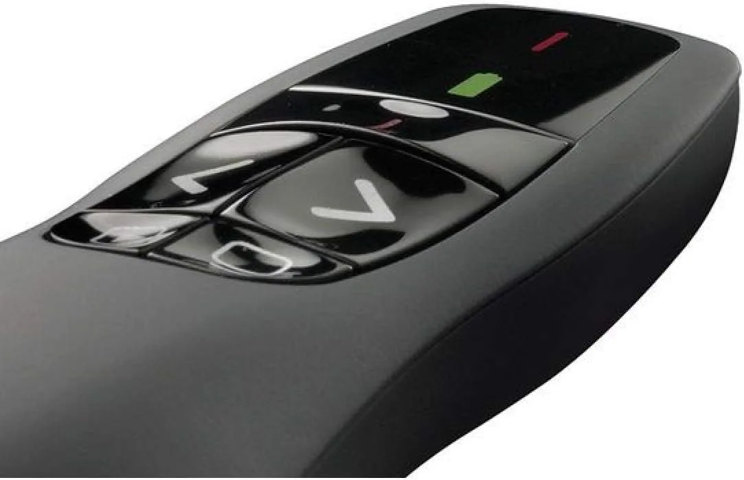 Logitech R400 Wireless Presentation Remote with 2.4 GHz USB Receiver, Red Laser Pointer, 15-Meter Range, 6 Buttons, Battery Indicator - Image 2