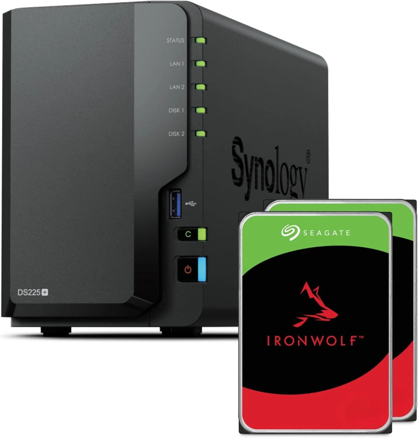 Synology DS225+ 2-Bay DiskStation NAS with Intel Celeron J4125 Quad-Core, 2 GB DDR4 RAM, 8TB Bundle with 2x 4TB Seagate IronWolf - Image 5