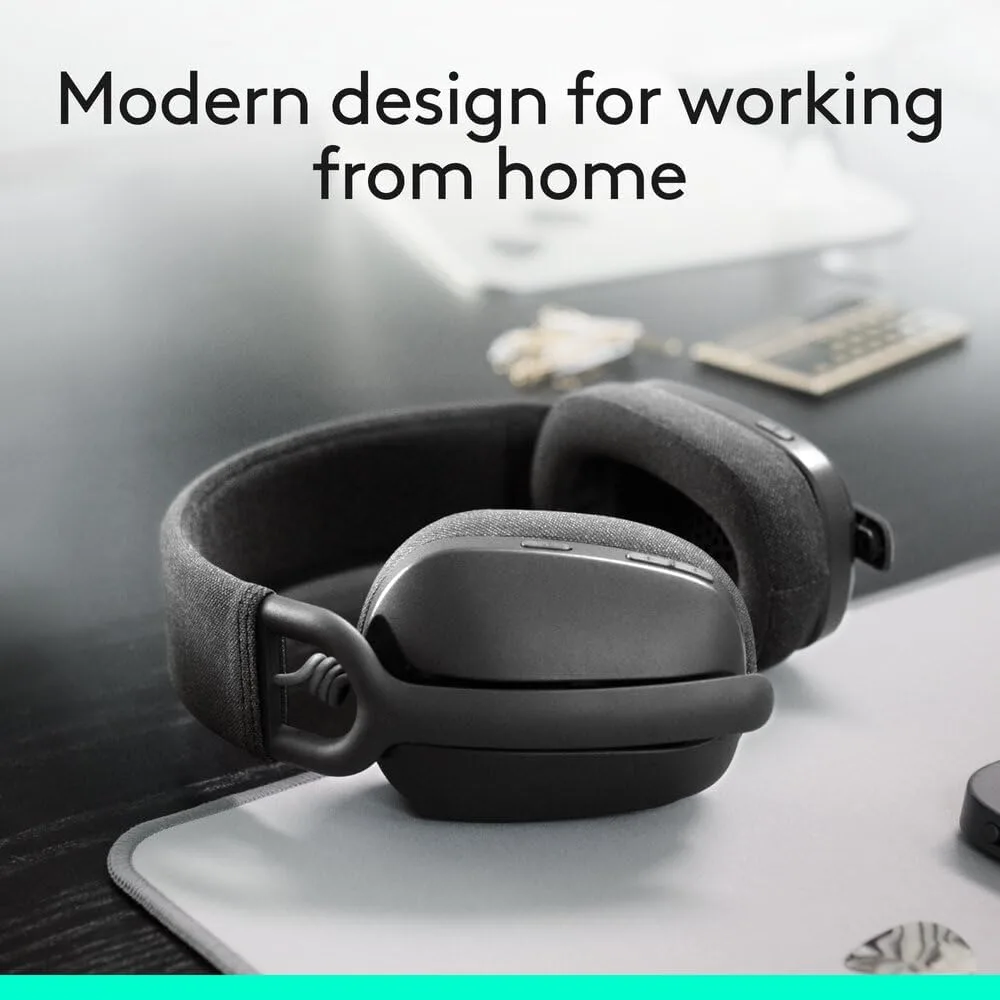 Logitech Zone Vibe 100 Wireless Over-Ear Headphones with Noise-Cancelling Mic, Multipoint Bluetooth - Image 2