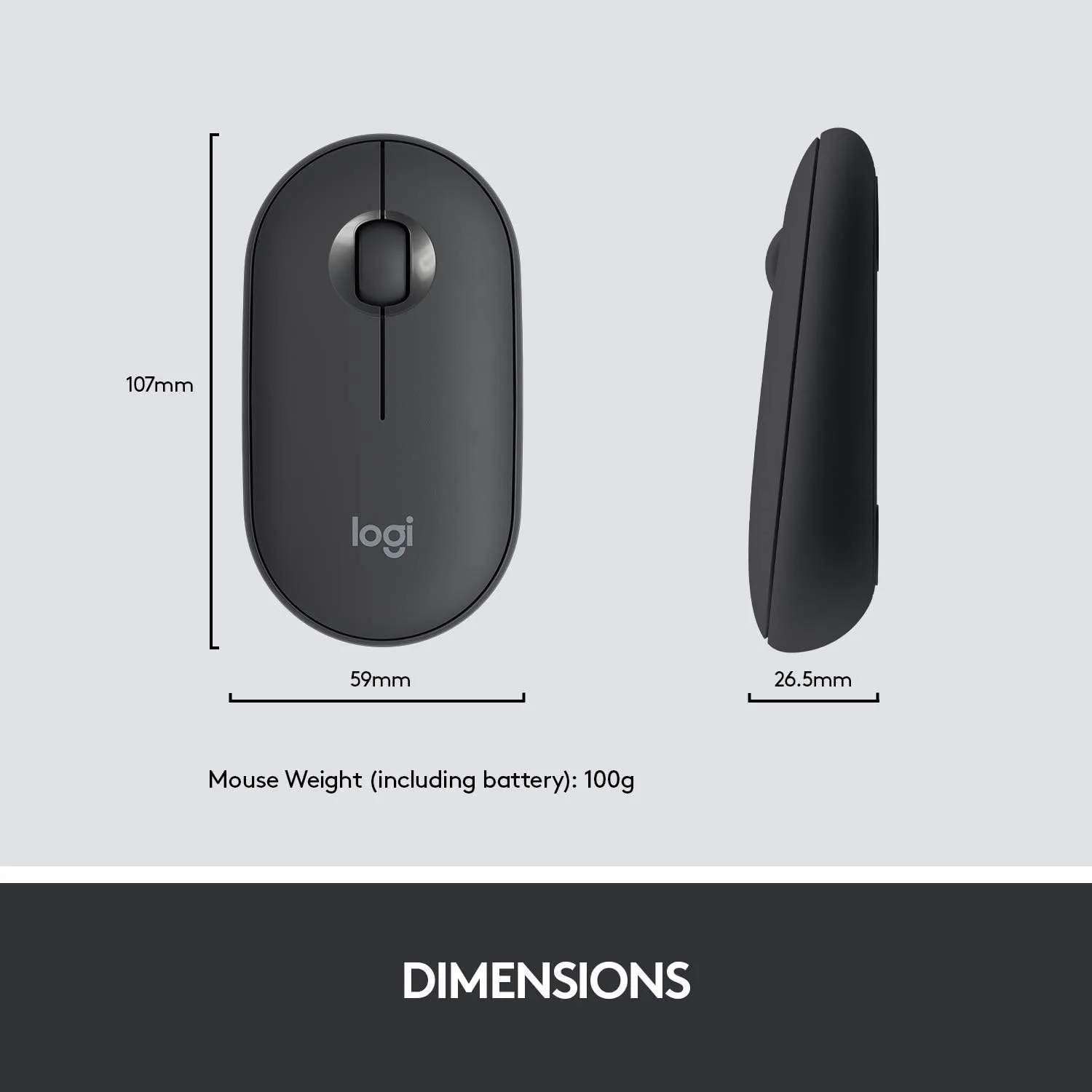 Logitech MK470 Slim Wireless Keyboard & Mouse Combo - 2.4GHz Unifying USB Receiver, Low Profile, Whisper-Quiet, Long Battery Life, Optical Mouse, Arabic Layout - Graphite - Image 7