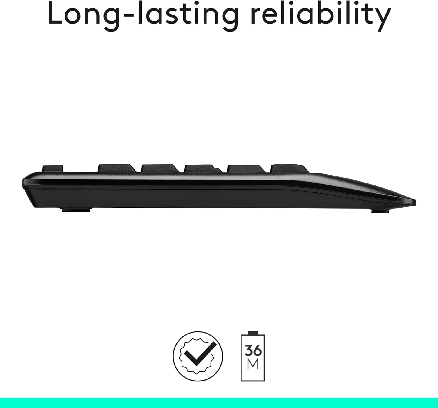 Logitech MK345 Wireless Combo with Full-Sized Keyboard and Comfortable Right-Handed Mouse, 2.4 GHz Wireless USB Receiver - Image 4