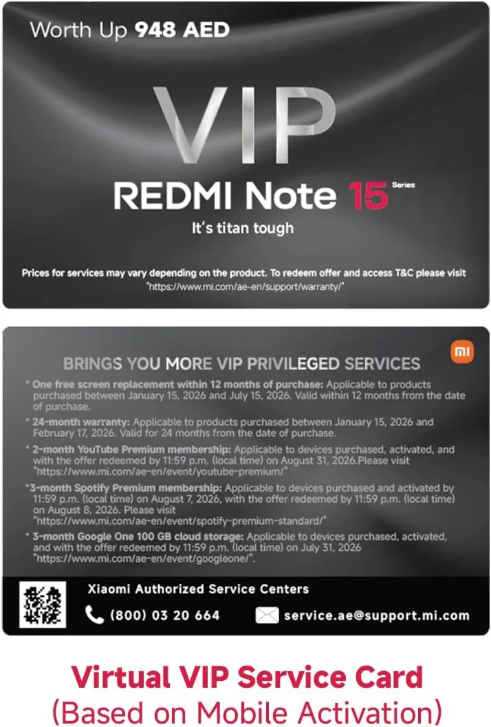 REDMI Note 15 Forest Green - 8GB RAM, 256GB Storage + Bud 6 Play - Global Version - Image 2