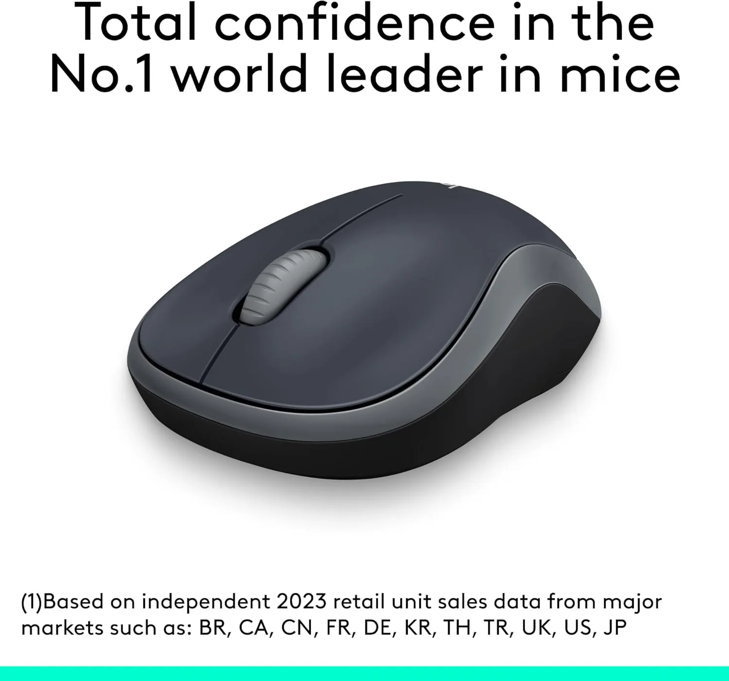 Logitech Wireless Mouse M185 - Swift Gray - Image 2