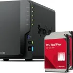 Synology DS225+ 2-Bay DiskStation NAS with Intel Celeron J4125 Quad-Core, 2 GB DDR4 RAM, 8TB Bundle (2x 4TB WD Red Plus)