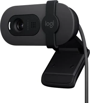 Logitech Brio 100 Full HD 1080p Webcam with Auto-Light Balance, Built-In Mic, Privacy Shutter, USB-A