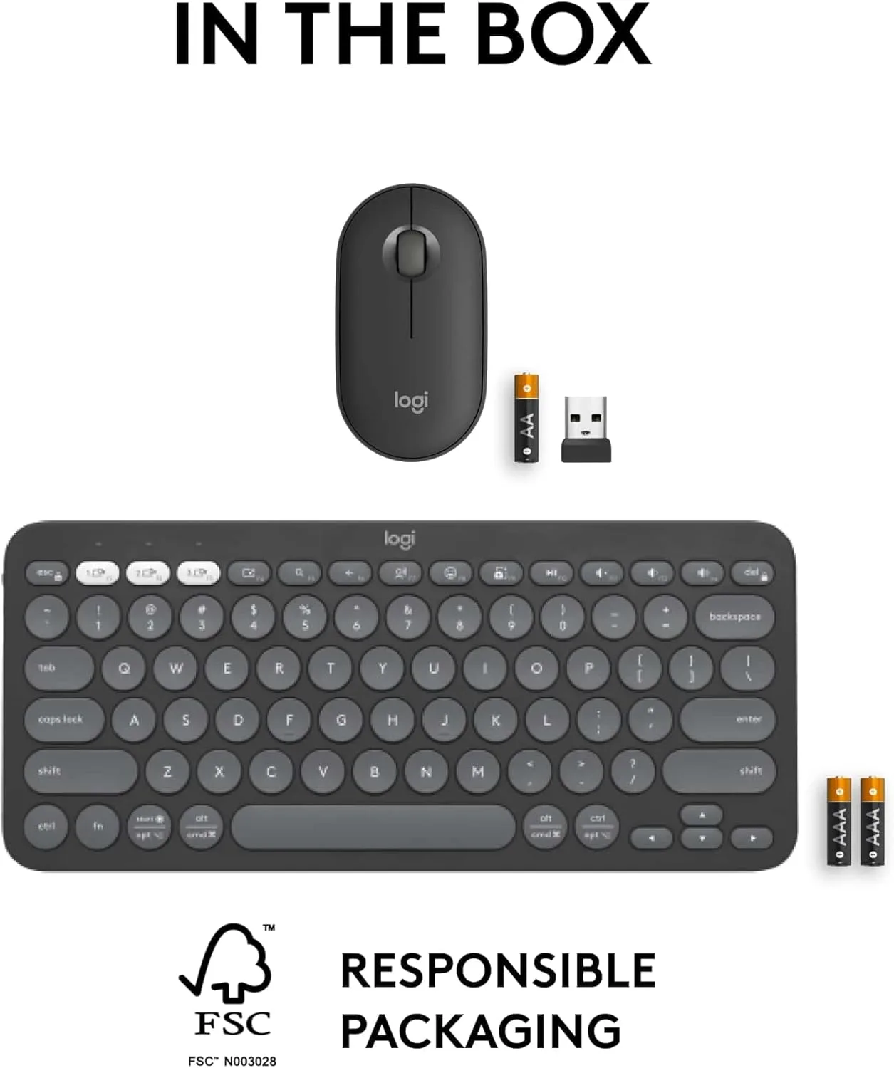 Logitech Pebble 2 Combo, Wireless Keyboard and Mouse with Logi Bolt and Bluetooth Connectivity - Image 10