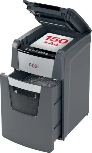 Rexel Optimum Auto Feed+ 150 X Paper Shredder, P-4 Security, 44L Bin, Model 2020150X