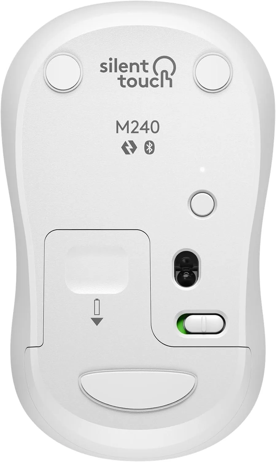 Logitech M240 Silent Bluetooth Mouse with 18-Month Battery, Wireless, Compact, White - Image 4