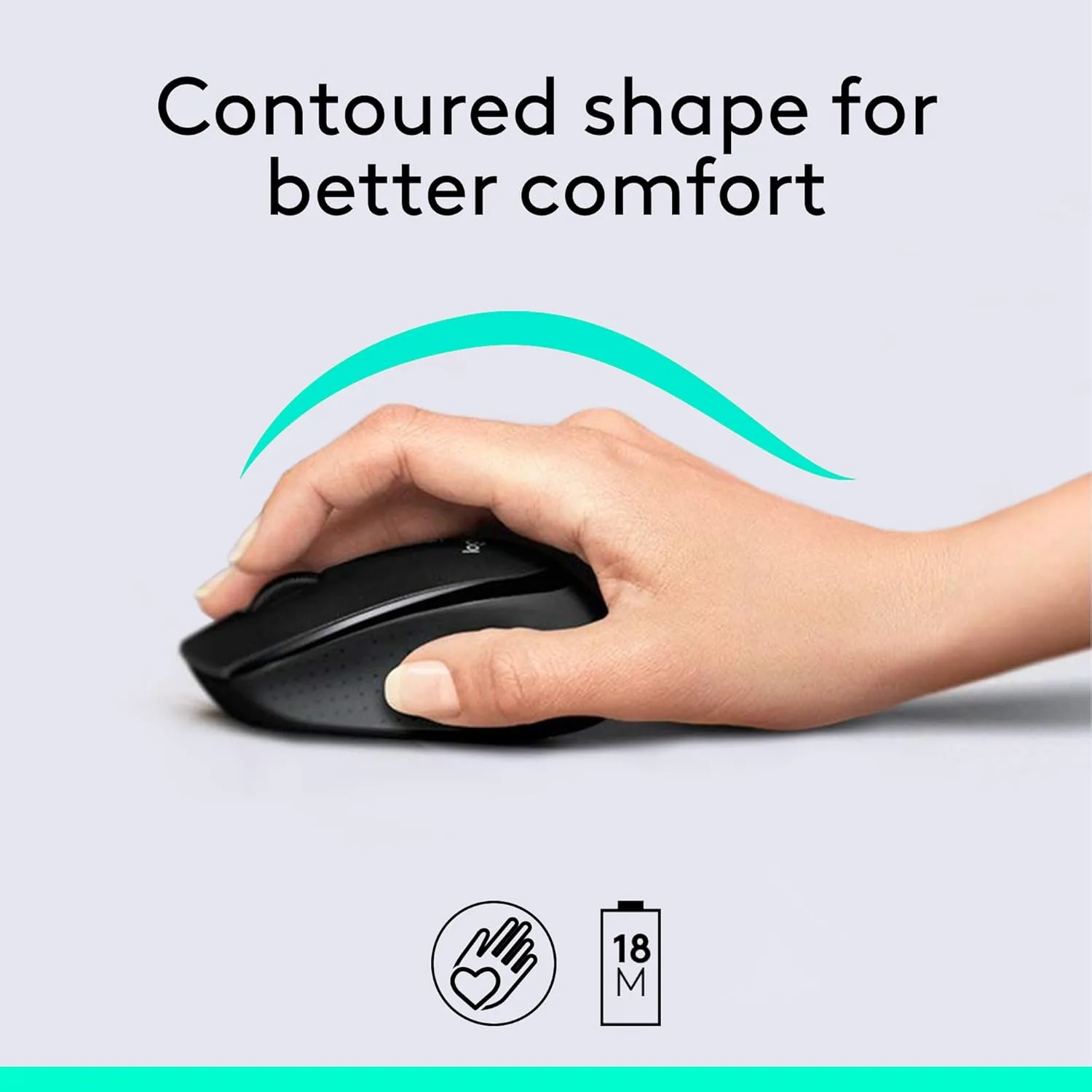 Logitech MK345 Wireless Combo with Full-Sized Keyboard and Comfortable Right-Handed Mouse, 2.4 GHz Wireless USB Receiver - Image 2