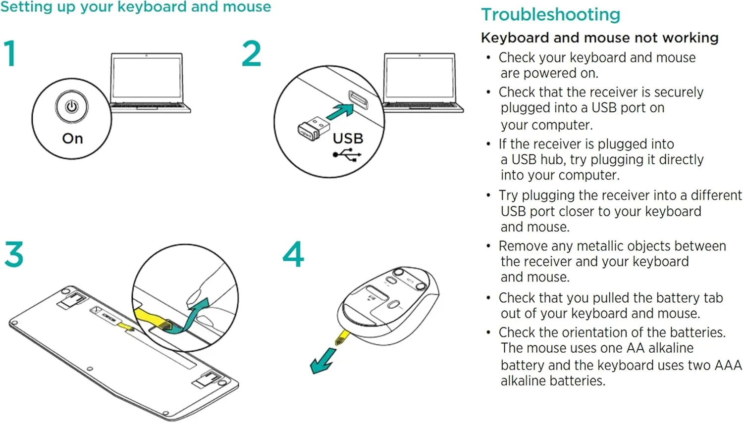 Logitech MK345 Wireless Combo with Full-Sized Keyboard and Comfortable Right-Handed Mouse, 2.4 GHz Wireless USB Receiver - Image 8