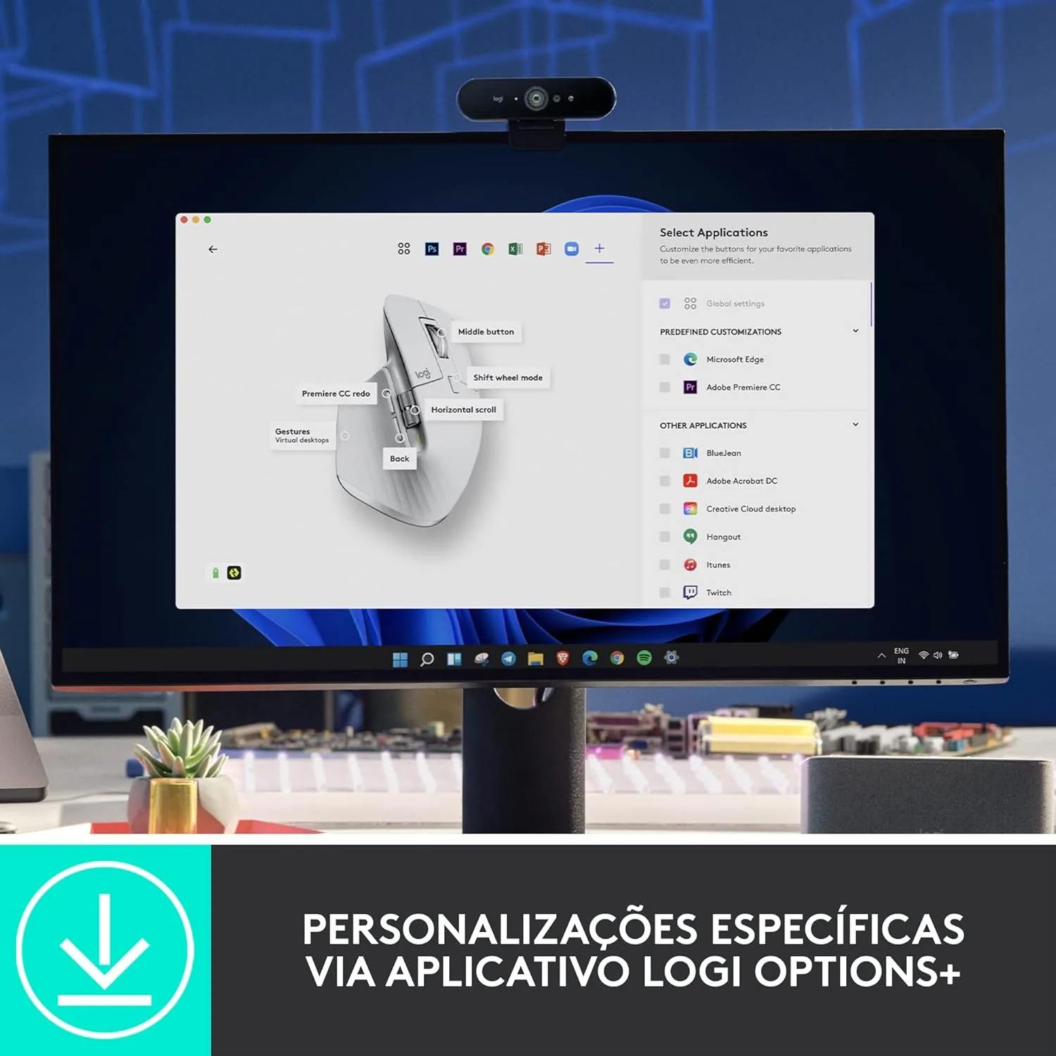 Logitech MX Master 3S Wireless Mouse - 8K DPI, USB-C, Bluetooth, Ergo Design, Quiet Clicks - Image 5