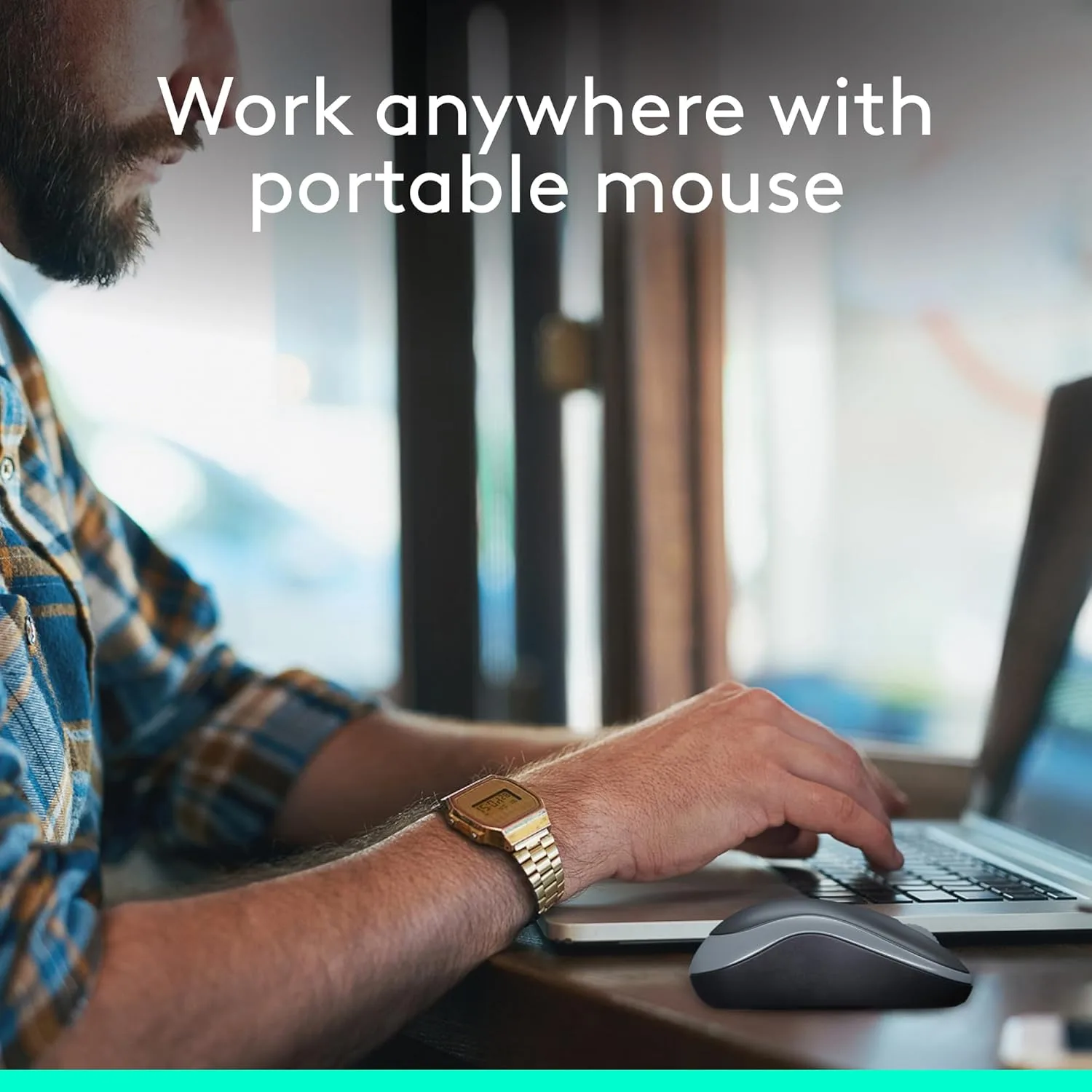 Logitech Wireless Mouse M185 - Swift Gray - Image 3