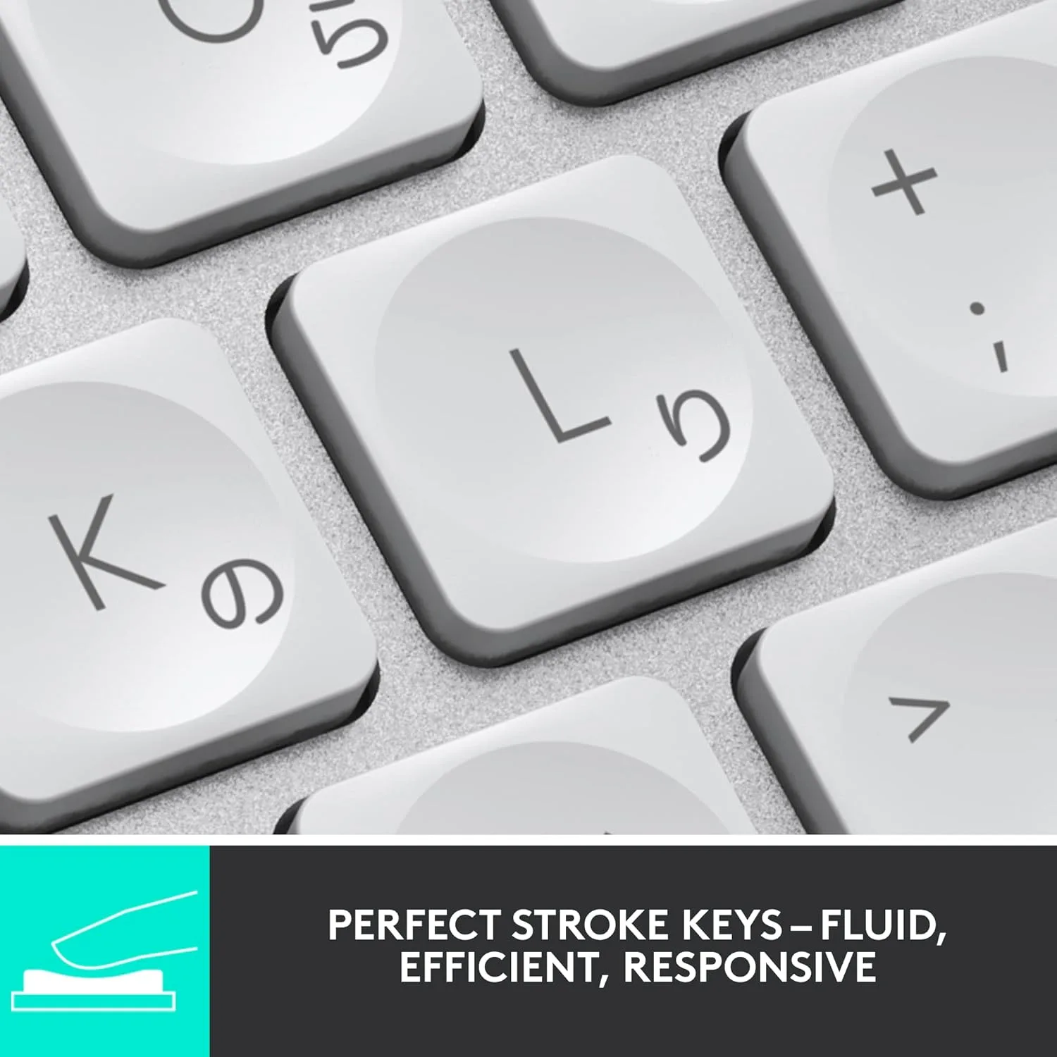 Logitech MX Keys Mini for Mac Wireless Keyboard - Compact Bluetooth, Backlit Keys, USB-C, Tactile Typing - Image 3