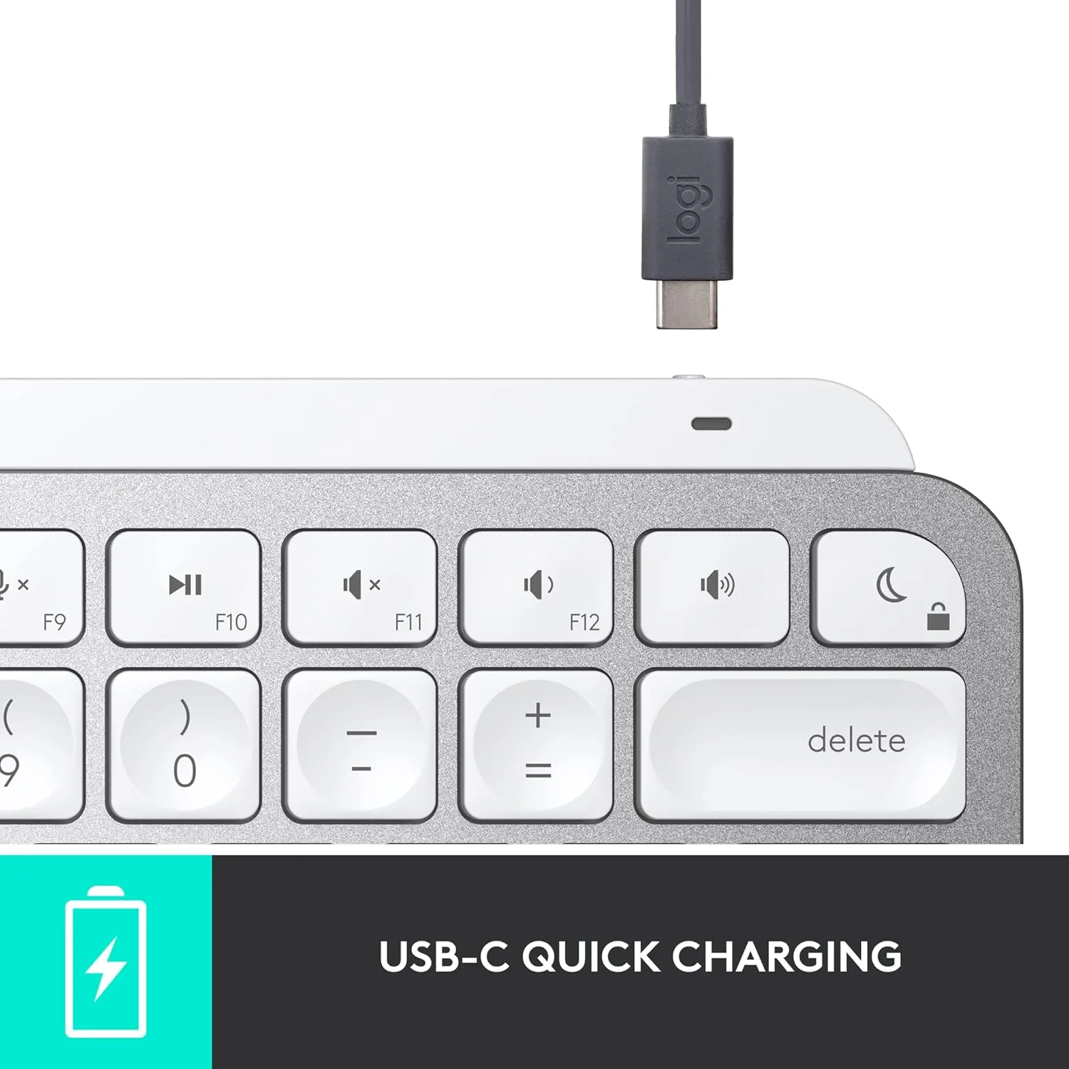 Logitech MX Keys Mini for Mac Wireless Keyboard - Compact Bluetooth, Backlit Keys, USB-C, Tactile Typing - Image 9