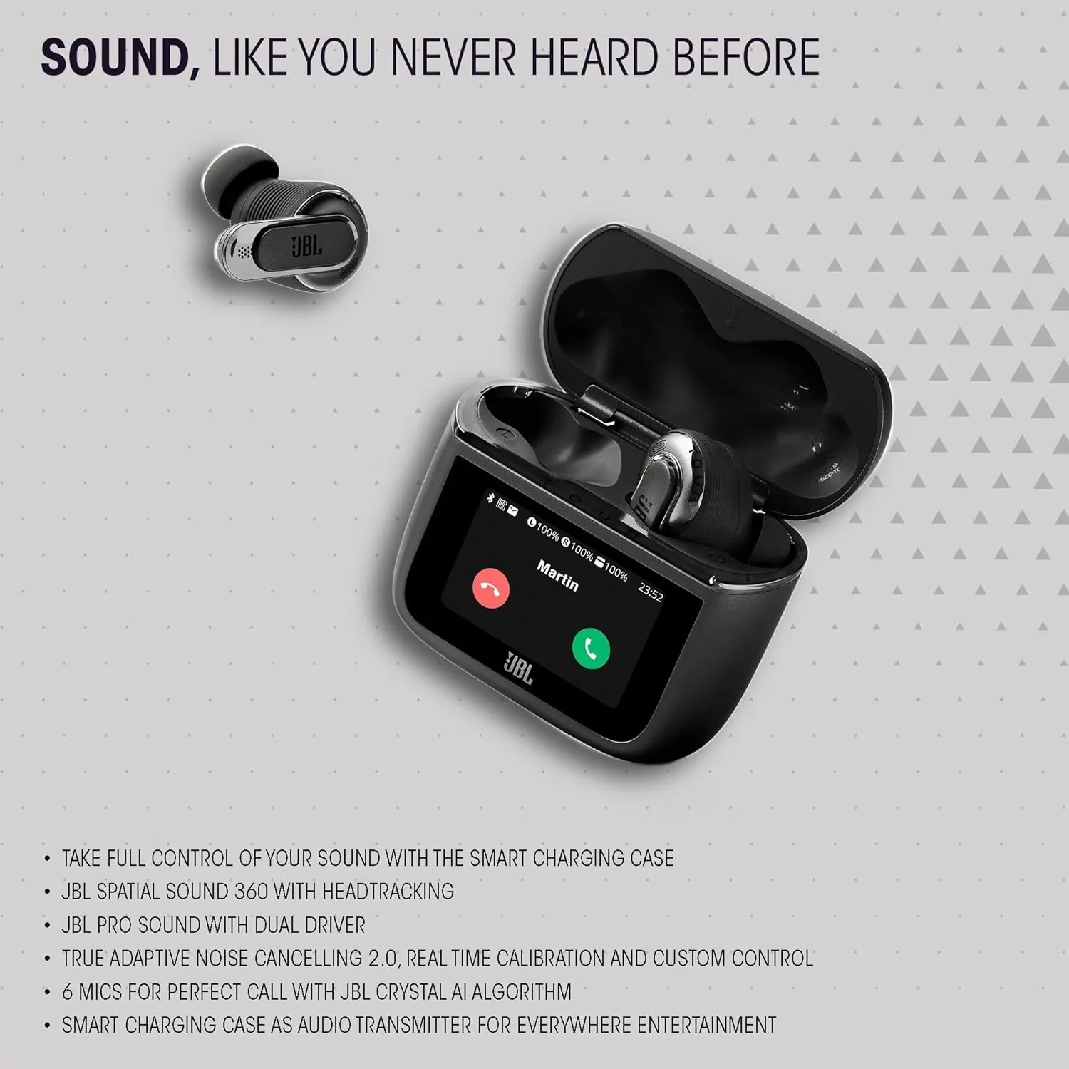 JBL Tour Pro 3 True Wireless Earbuds with Bluetooth, 40h Playback, Noise Cancelling, and JBL Spatial 360 - Image 2