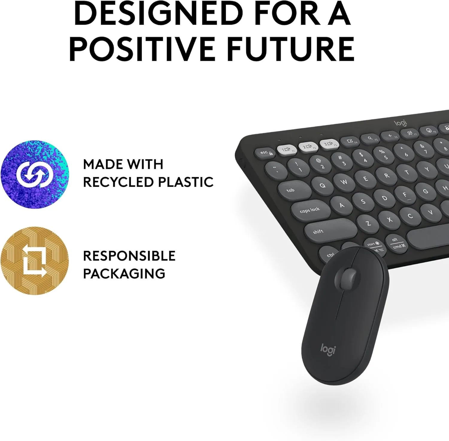 Logitech Pebble 2 Combo, Wireless Keyboard and Mouse with Logi Bolt and Bluetooth Connectivity - Image 11