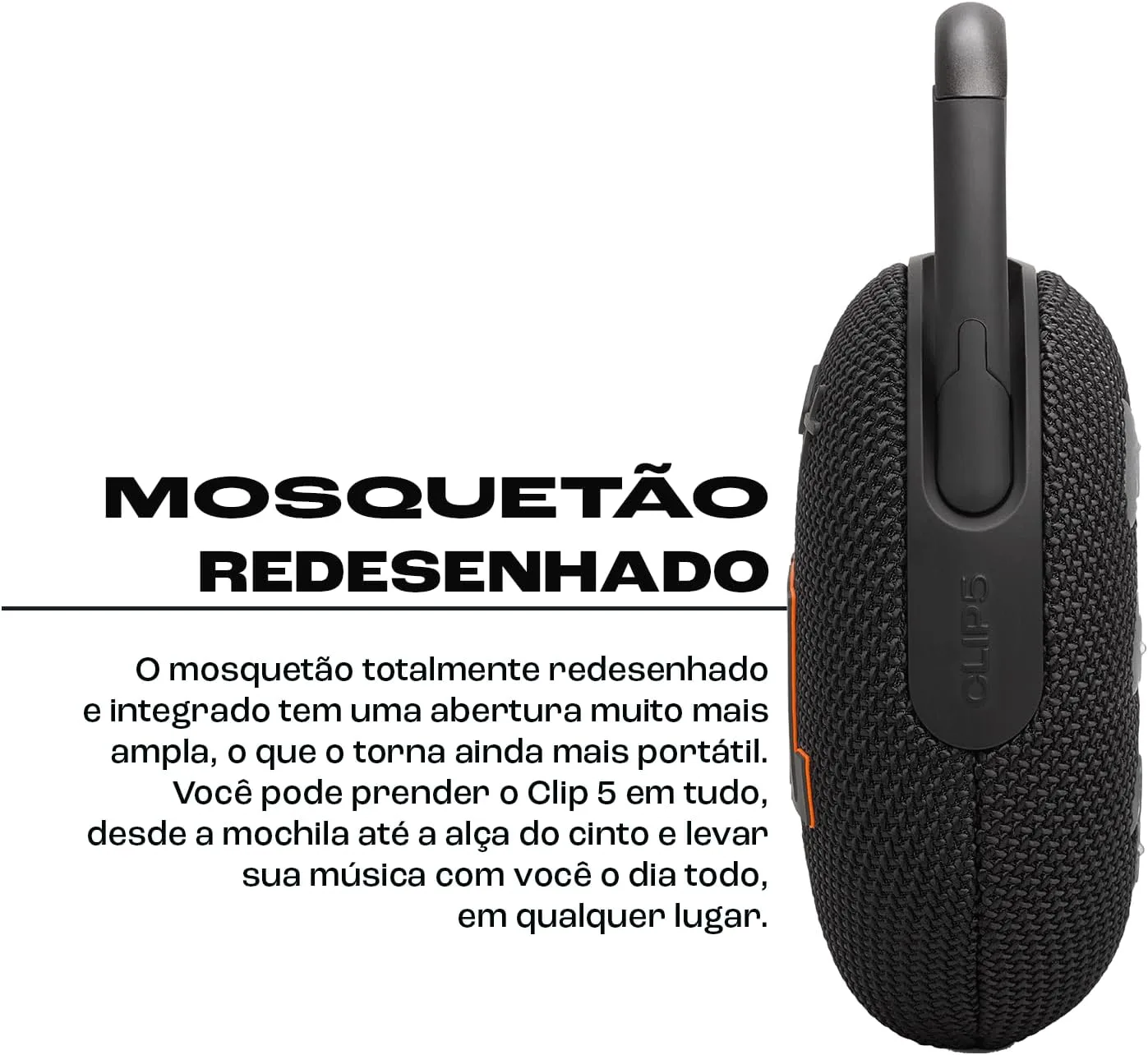 JBL Clip 5 Waterproof Bluetooth Speaker JBLCLIP5BLK - Ultra-Portable, 12H Playtime, AURACAST - Image 4
