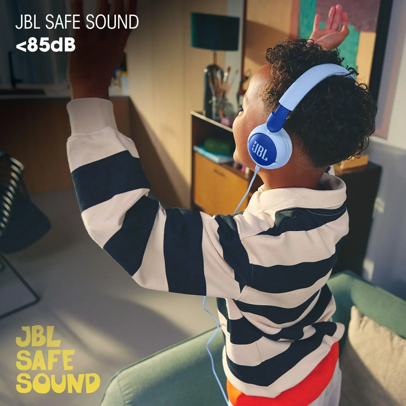 JBL JR 320 Kids Wired On-Ear Headphones with Safe Sound <85dB, Built-In Mic, Soft Padded Headband, and Foldable Design - Model JBLJR320PUR - Image 2
