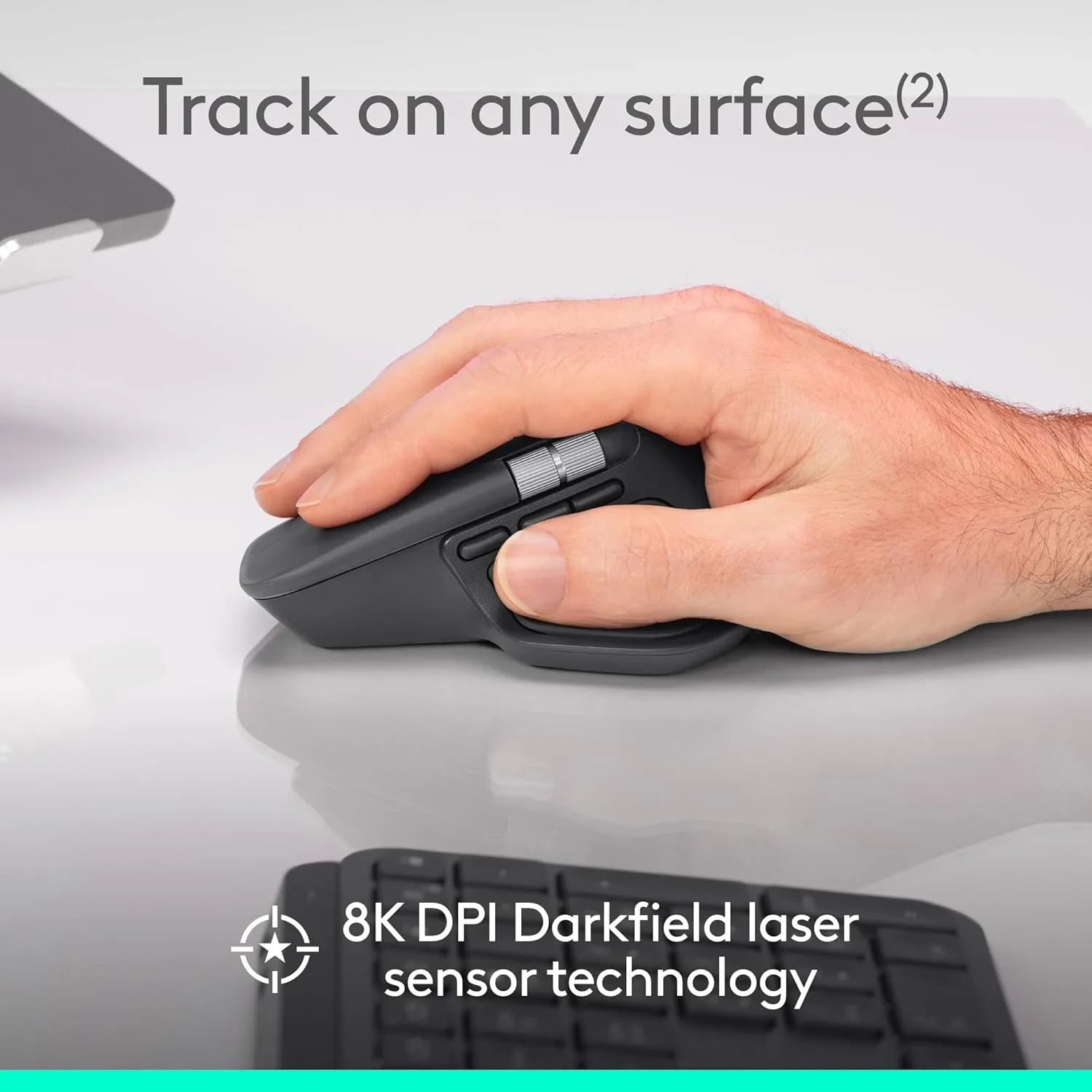 Logitech MX Master 4 for Business Wireless Mouse - 8K DPI, MagSpeed Scrolling, Logi Bolt, Bluetooth, USB-C Charging - Image 4